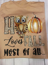 Load image into Gallery viewer, Hoo Loves Fall most of all
