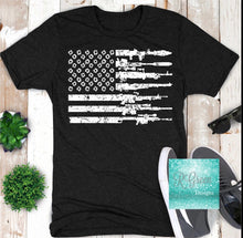 Load image into Gallery viewer, Guns and Bullets American Flag
